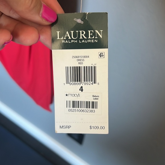 Red Cocktail Dress - Sz 4 -RALPH Lauren - Perfect for a night on the town! - Picture 3 of 5
